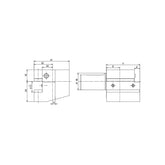 Axial Holder Form C2 Left  (Metric)C2-16x12x44  (Inch)C2-20x5/8"x50 - Makotools Industrial Supply Tools for Metal Cutting